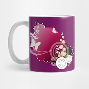 Floral buterfly vine Mug